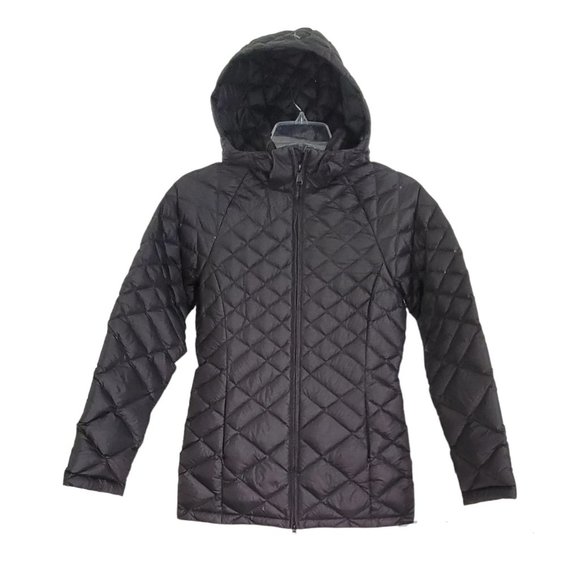 The North Face Jackets & Blazers - The North Face Women Black Quilted Hooded Jacket Full Zip Down Filled Size Small